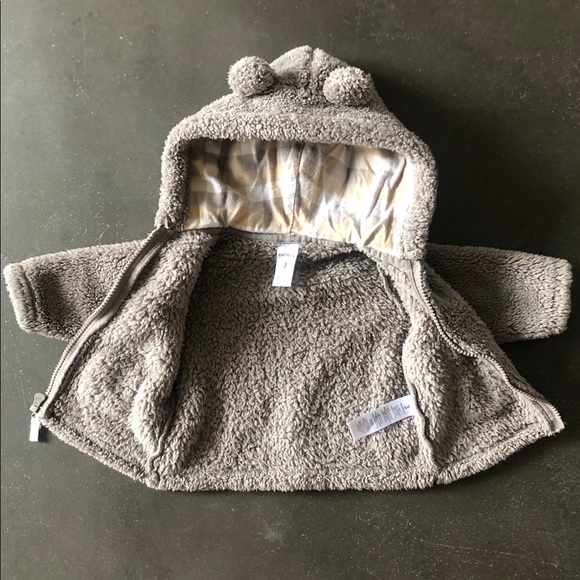Carter’s Sherpa Hooded Baby Jacket - 3 months - Picture 4 of 5